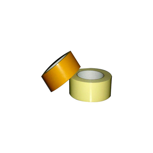 Double Side Cloth Tape - Cotton Cloth 24mm x 10m, White, High Tack, Water Resistant, Yellow Liner
