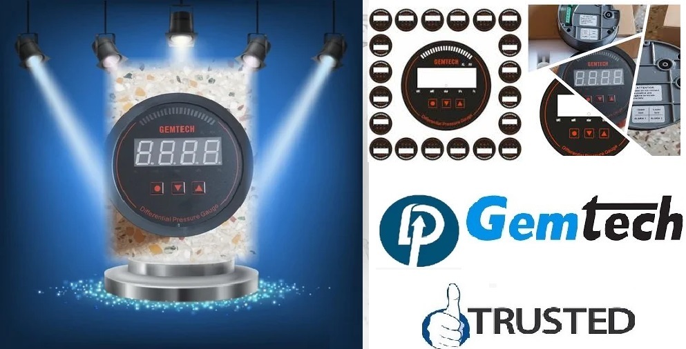 Gemtech Series-3000 Digital Pressure Gauge Range 0 To 2000 Pascal - Accuracy: A 1%fs