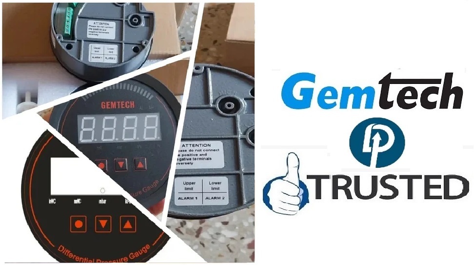 Gemtech Series-3000 Digital Pressure Gauge Range 0 To 2000 Pascal - Accuracy: A 1%fs