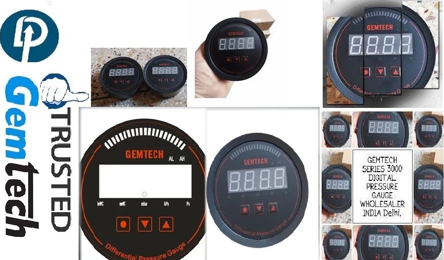 Gemtech Series-3000 Digital Pressure Gauge Range 0 To 60 Pascal - Accuracy: A 1%fs