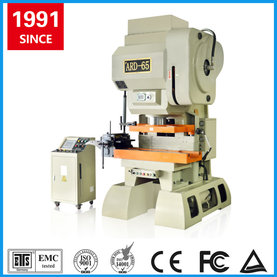 High Speed Precision Press Machine - Steel, 1000x500x130mm, White | 65 Ton Capacity, Forced Lubrication, 12-month Warranty, Dynamic Balance System