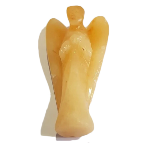 Yellow Gemstone Angel Statue - Shape: Oval Cut