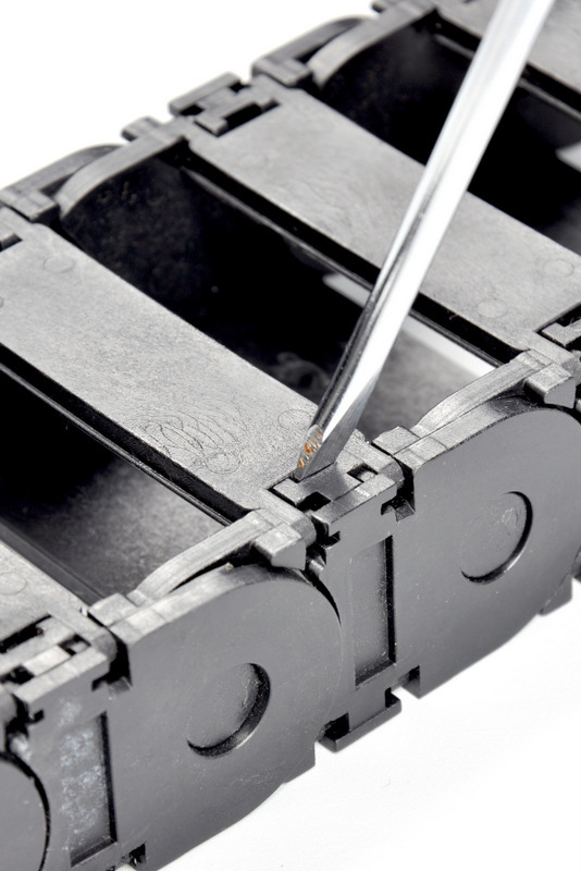 Industrial Cable Drag Chain - 1 Meter Length | Lightweight, Low Noise, Non-conductive, Easy Handling, Maintenance Free, Custom Lengths Available