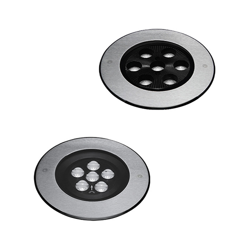 Circular In Ground Luminaires - High-quality Metal, Grey Finish | Electric Power Supply, Easy Installation, Warranty Included