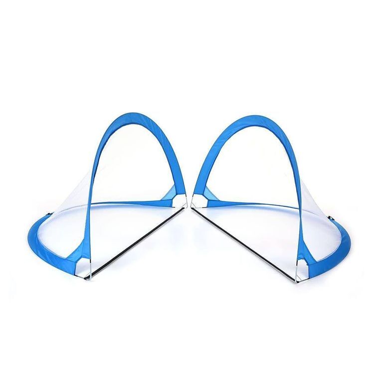 Portable Pop-up Soccer Goal - Medium Size, Durable Nylon Build | Effortless Assembly, Compact Folding Design, Multicolour, Perfect For Cricket Practice And Casual Play