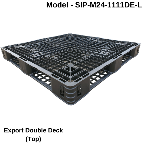 Sip-m24-1111de-l Hdpe Export Pallets - Color: Black