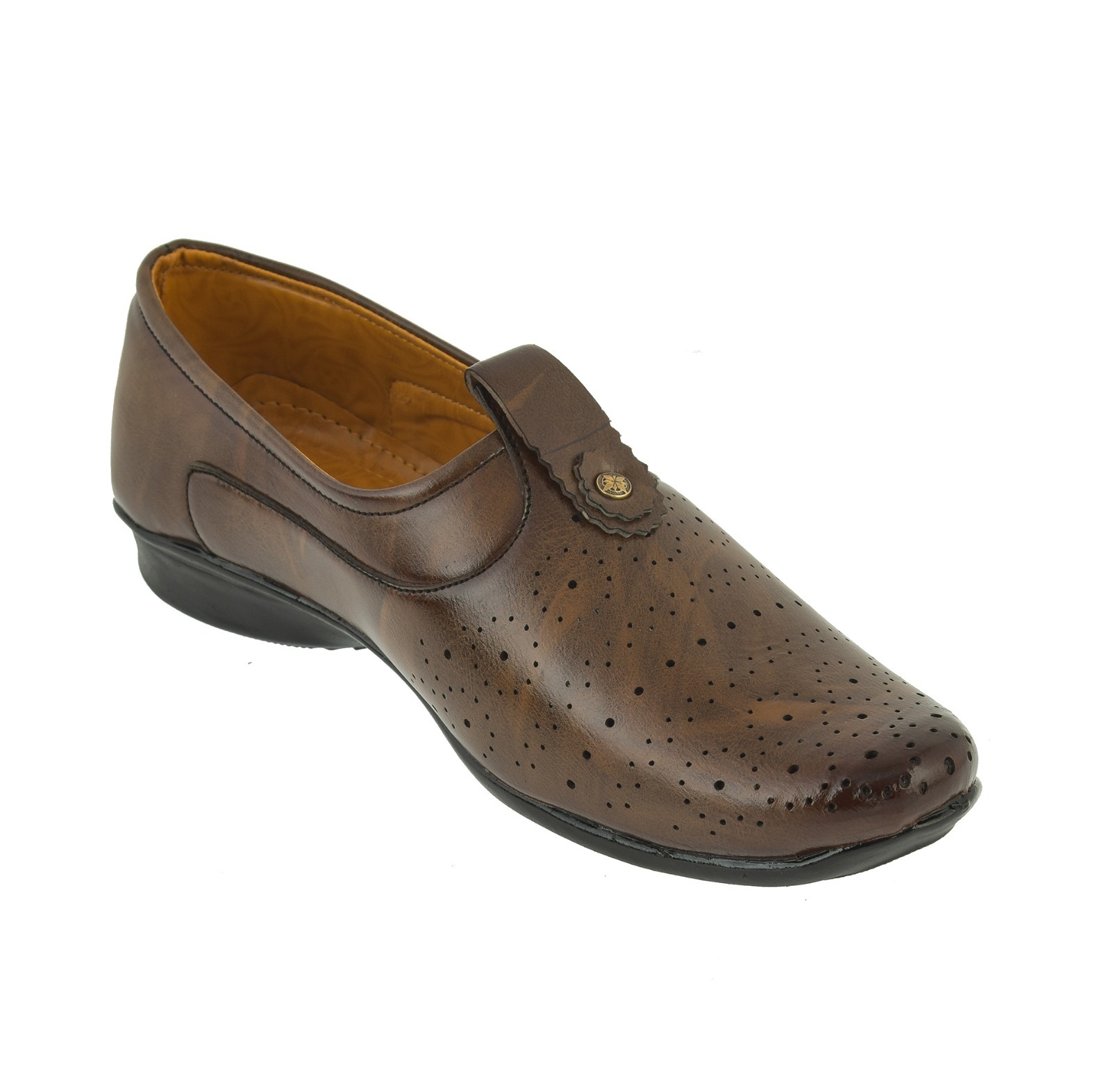 Loafer Shoes - Leather, Size 8-12, Brown | Slip-on Design, Rubber Sole For Comfortable Formal And Casual Wear, Lightweight At 1 Lb
