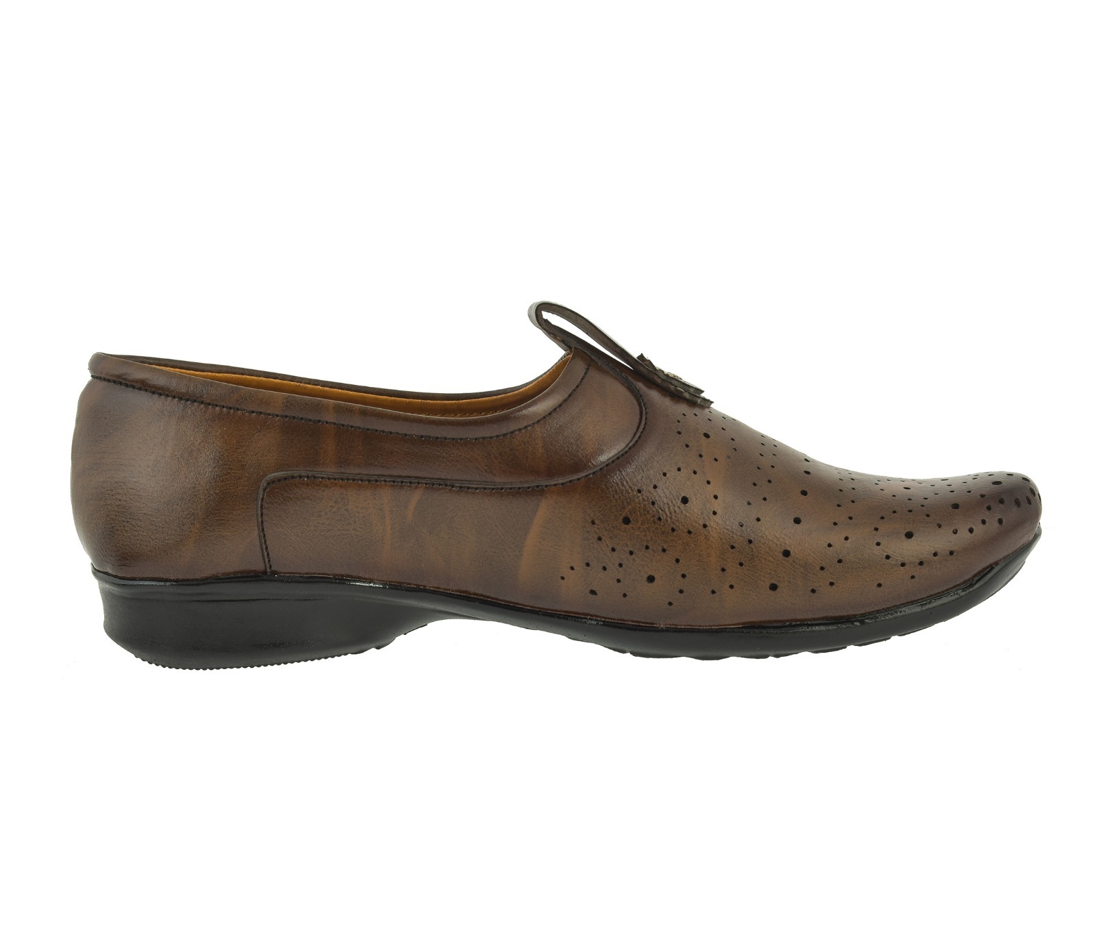 Loafer Shoes - Leather, Size 8-12, Brown | Slip-on Design, Rubber Sole For Comfortable Formal And Casual Wear, Lightweight At 1 Lb