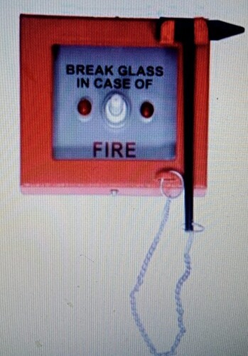 Conventional Mcp - Ms Sheet With Transparent Glass , Wall-mountable Manual Alarm Call Point With Dual Led Indicators For Fire Condition