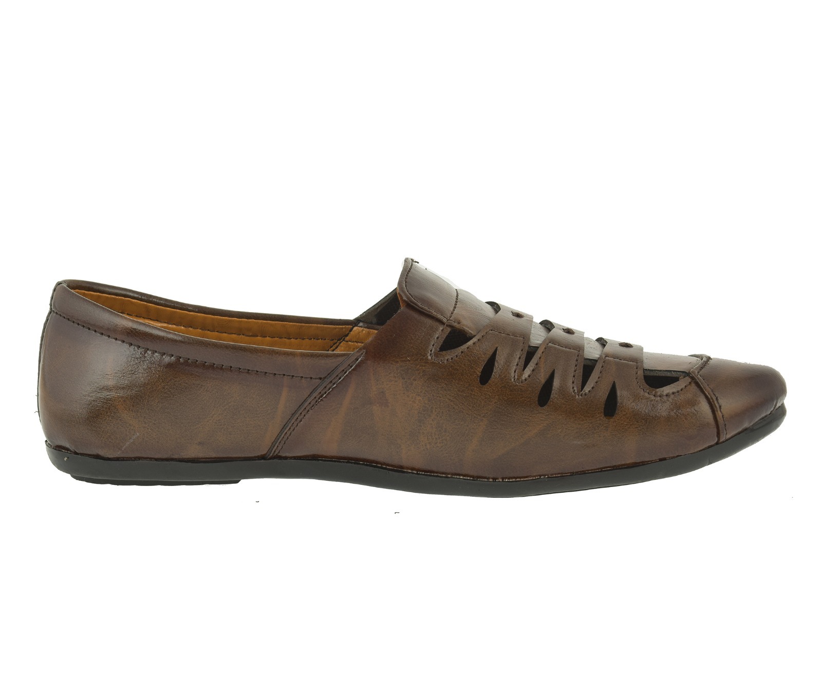 Brown Loafer - Leather, Size Range 7-12, Brown Color | Slip-on Closure, Lightweight 0.5kg, Rubber Sole For Formal And Casual Wear