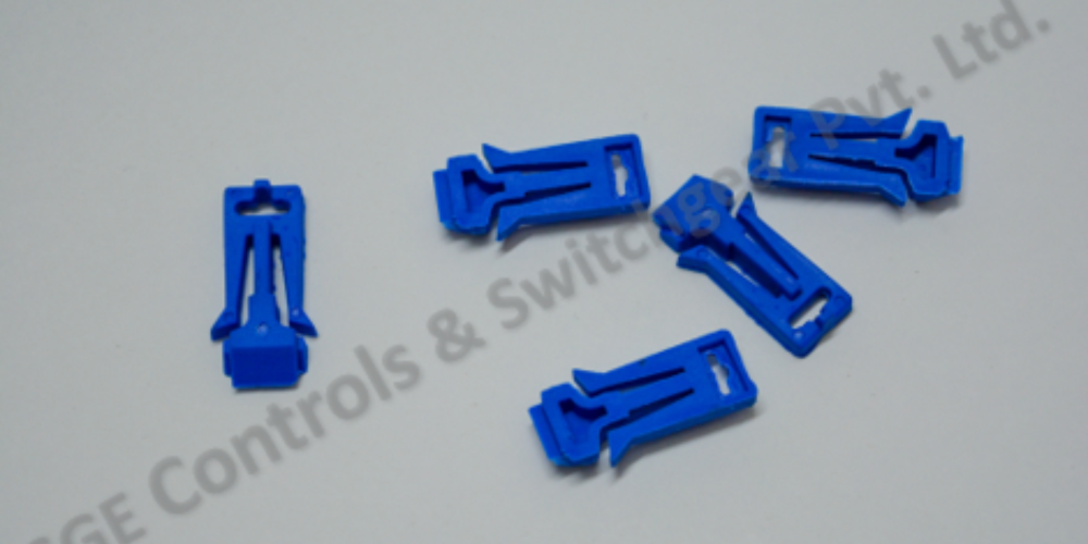 Mcb Snap Pusher - Delrin And Nylon, 0.5-1 Mm Thickness, Blue Color | Type B & C, Twin Poles, 32 Amp Rated Voltage, Double Phase
