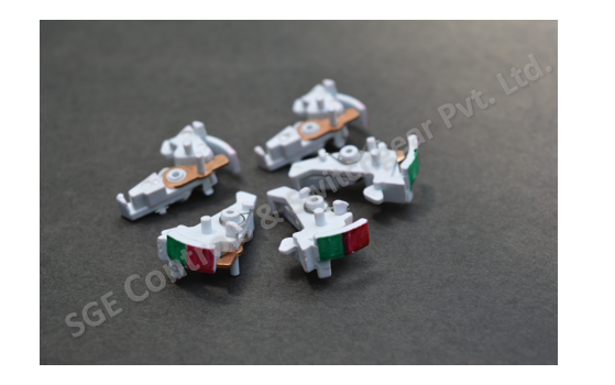 Mcb Latch Assembly - Pbt Material, 300000 Pcs, White Finish | Twin Poles, 220 Volt, Prevents Accidental Disconnection