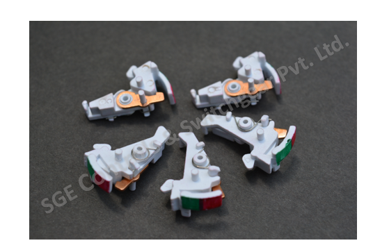 Mcb Latch Assembly - Pbt Material, 300000 Pcs, White Finish | Twin Poles, 220 Volt, Prevents Accidental Disconnection