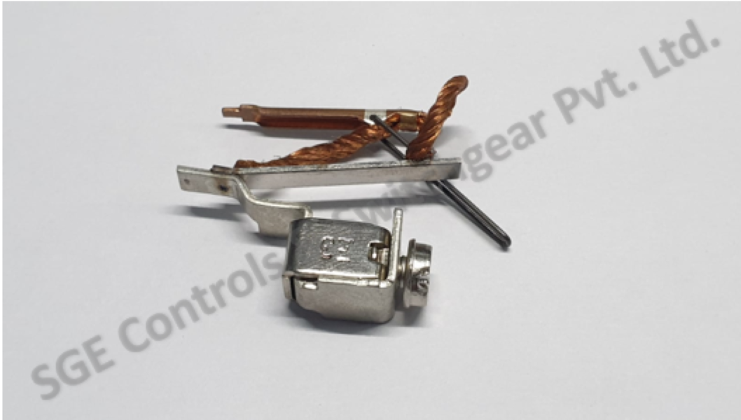 Bimetal Sub Assembly - Copper / Crca / Bimetals , Silver Finish | Ideal For Mcb Applications, Tripping Mechanism For Circuit Protection