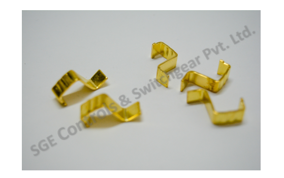 Mcb L-clamp - Brass Material, 1mm-1.20mm Thickness | Silver Color, Rated Voltage 32 Ampere, Type B & C Classification, Corrosion Resistant