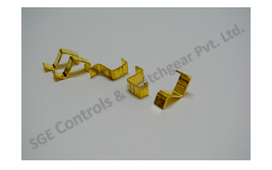 Mcb L-clamp - Brass Material, 1mm-1.20mm Thickness | Silver Color, Rated Voltage 32 Ampere, Type B & C Classification, Corrosion Resistant
