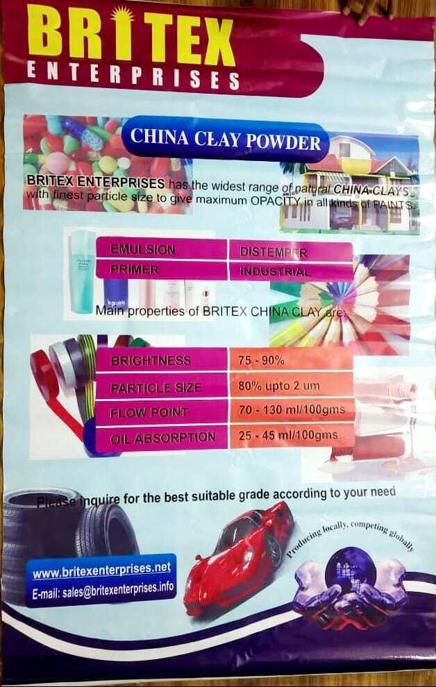 China Clay Pure - Application: Various Industries Like Paints/ Ceramics/ Paper /Plastic