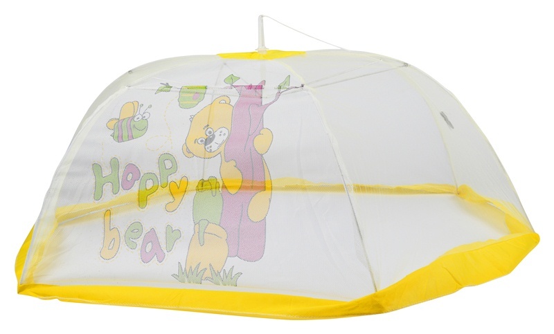Baby Mosquito Safety Net-big - Lightweight & Foldable L100 X B70 X H34 Cm, 100% Washable, Anti-microbial, Color Options: Red & Yellow, For Ages 0-18 Months
