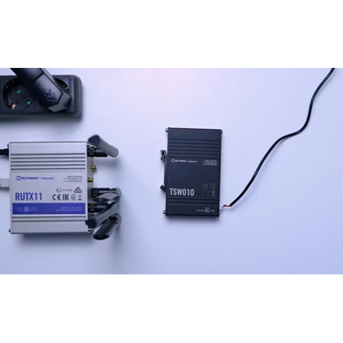 Black Teltonika Ethernet And Wireless Router