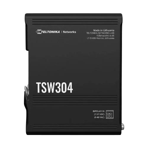 Black Teltonika Tsw304 Din Rail Switch
