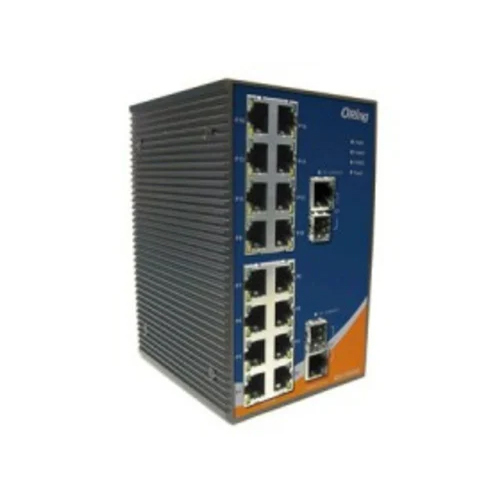 Black Ies-1162Gc Industrial 18-Port Unmanaged Ethernet Switch