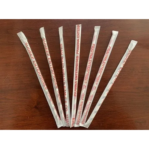 8mm हाइजीन पैक पेपर पीने का स्ट्रॉ