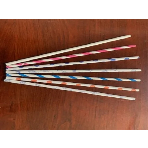 Multicolor Wrapped Paper Straw