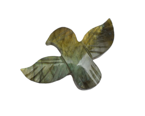 Natural Gemstone Sparrow Design Handmade Carving Pendant - Multi Gemstone, Size 26x42 Mm, Weight 5.20 Gram, Unique Sparrow Shape