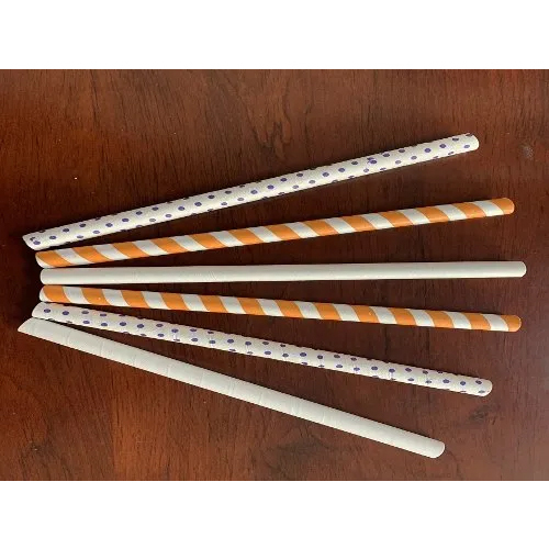 Paper Drinking Straw - 10mm, Multicolor With Decorative Paper Umbrellas For Events And Parties, High-quality Material