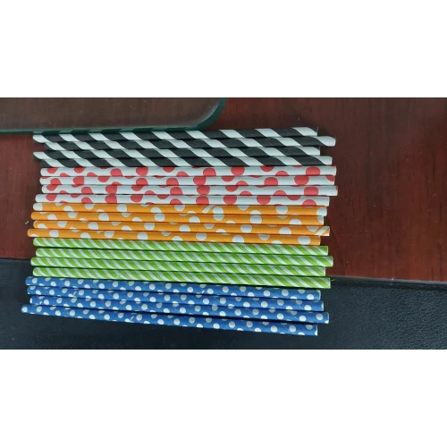 Paper Drinking Straw - 10mm, Multicolor With Decorative Paper Umbrellas For Events And Parties, High-quality Material