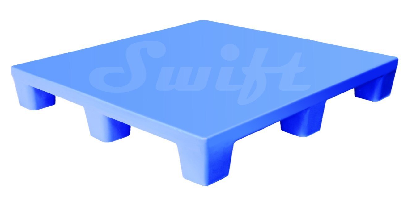 Roto Moulded Plastic Pallets - Heavy-duty Lldpe | 4-way Entry, 1000-4000 Kg Load Capacity, Single Faced Design, Premium Quality Performance