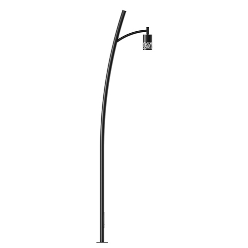 Black Swathi Series Arched Suite Lighting Poles