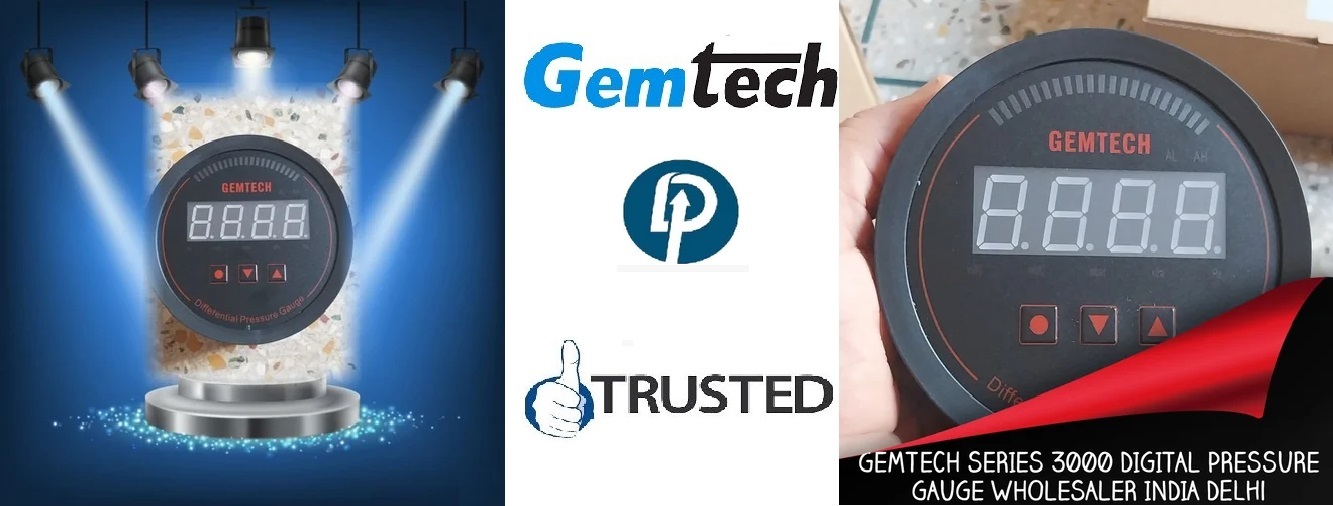 Gemtech - Series 3000 Digital Pressure Gauge Range 0 To 10.00 Mbar - Accuracy: A 1%fs