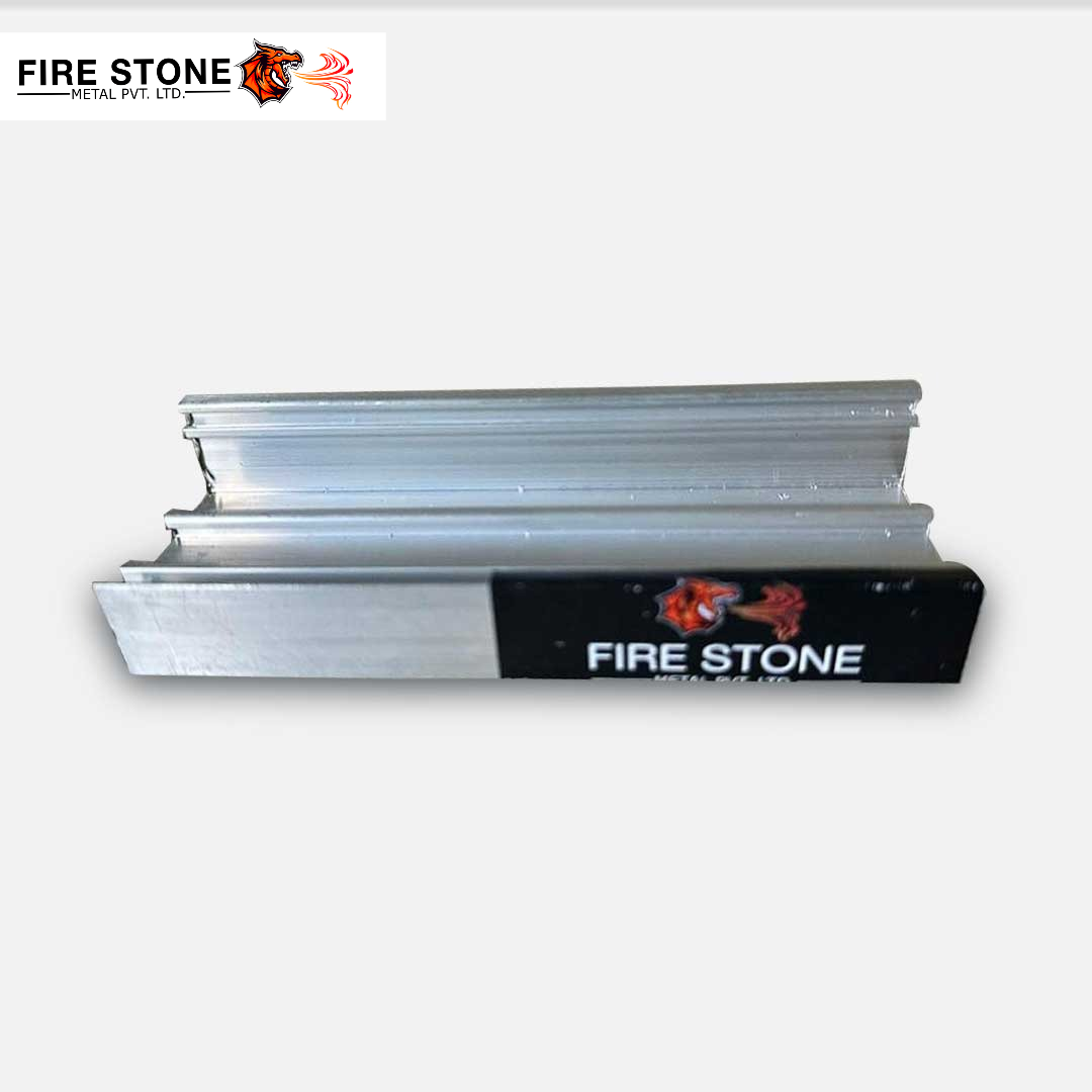 Aluminum Door Sections - 4 Mm Thick, 5 Meter Length , 6063 Alloy, Mill Finish Silver, Embossed Surface