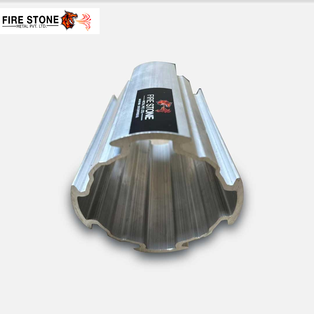 Aluminum Profile Section - 10 Mm Thickness, Embossed Silver Finish | Alloy 6063, T6 Temper, Mill Finish