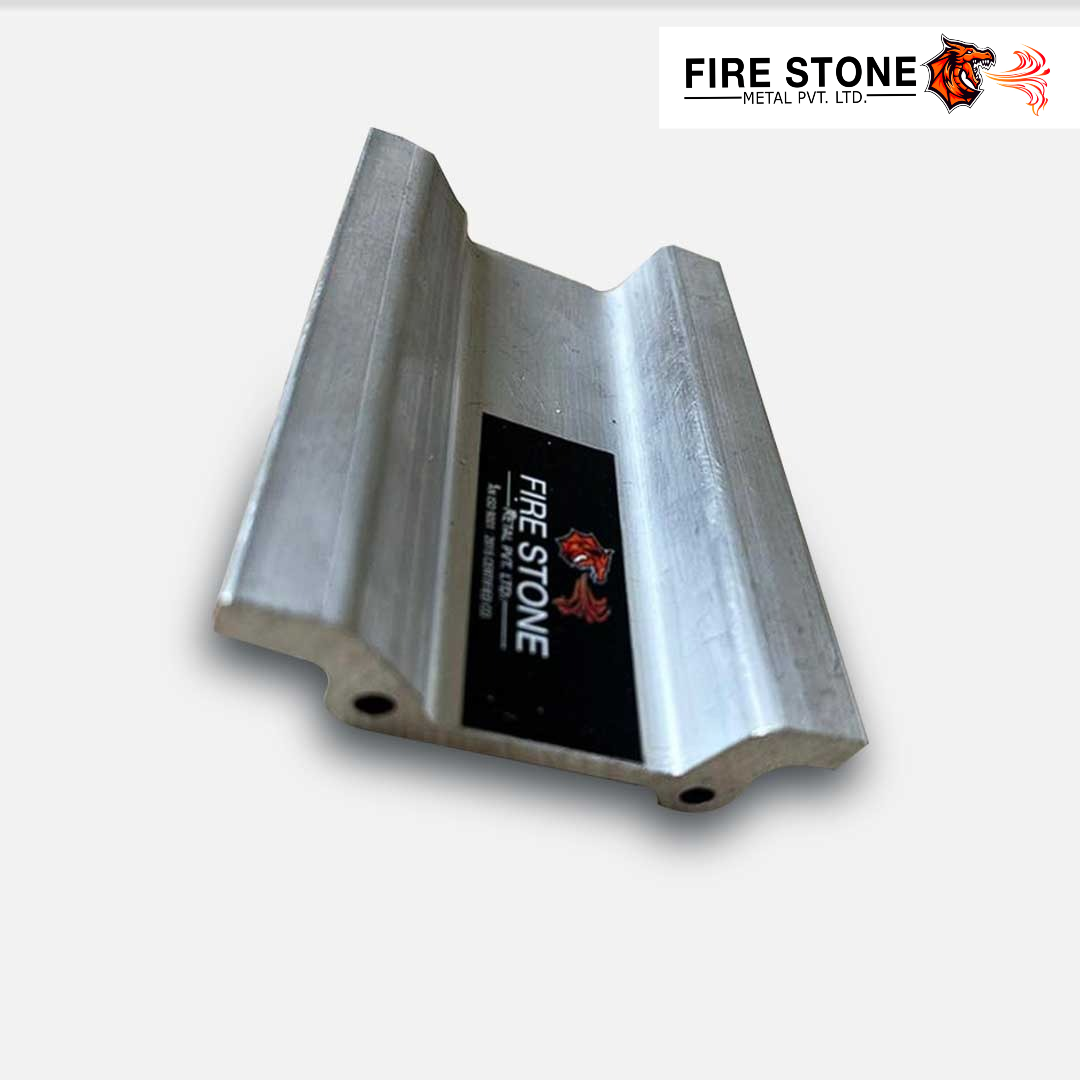 Aluminum Profile Section - 10 Mm Thickness, Embossed Silver Finish | Alloy 6063, T6 Temper, Mill Finish