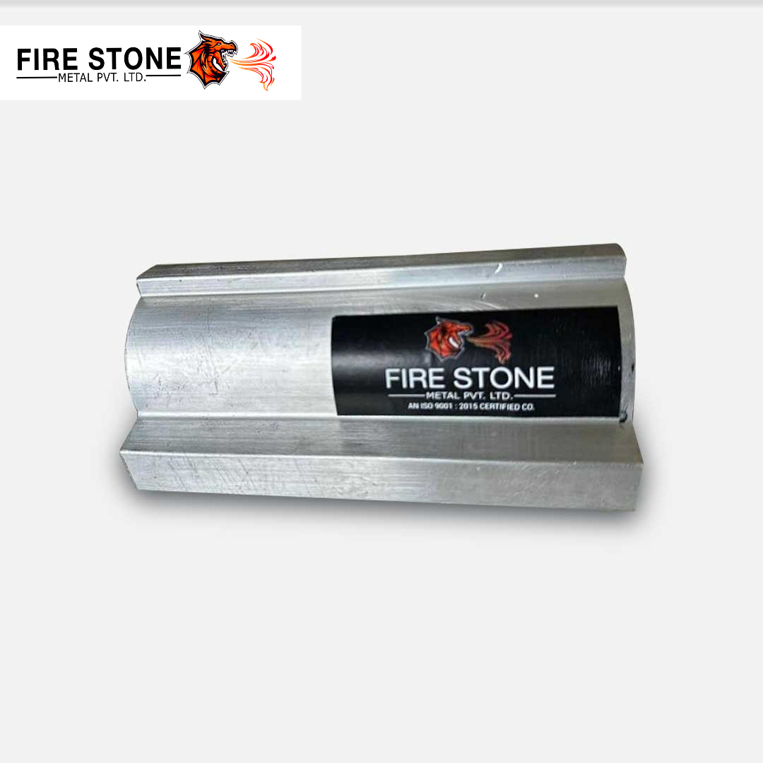 Aluminum Profile Section - 10 Mm Thickness, Embossed Silver Finish | Alloy 6063, T6 Temper, Mill Finish