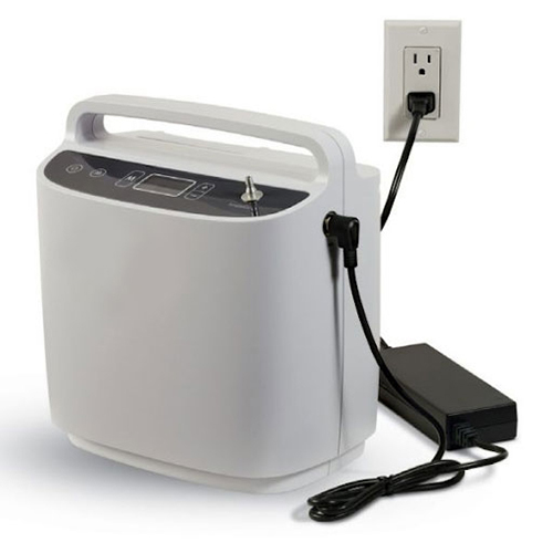 Portable Oxygen Concentrator - Plastic & Metal, White Color Coding | Designed for Hospital & Home Care Use