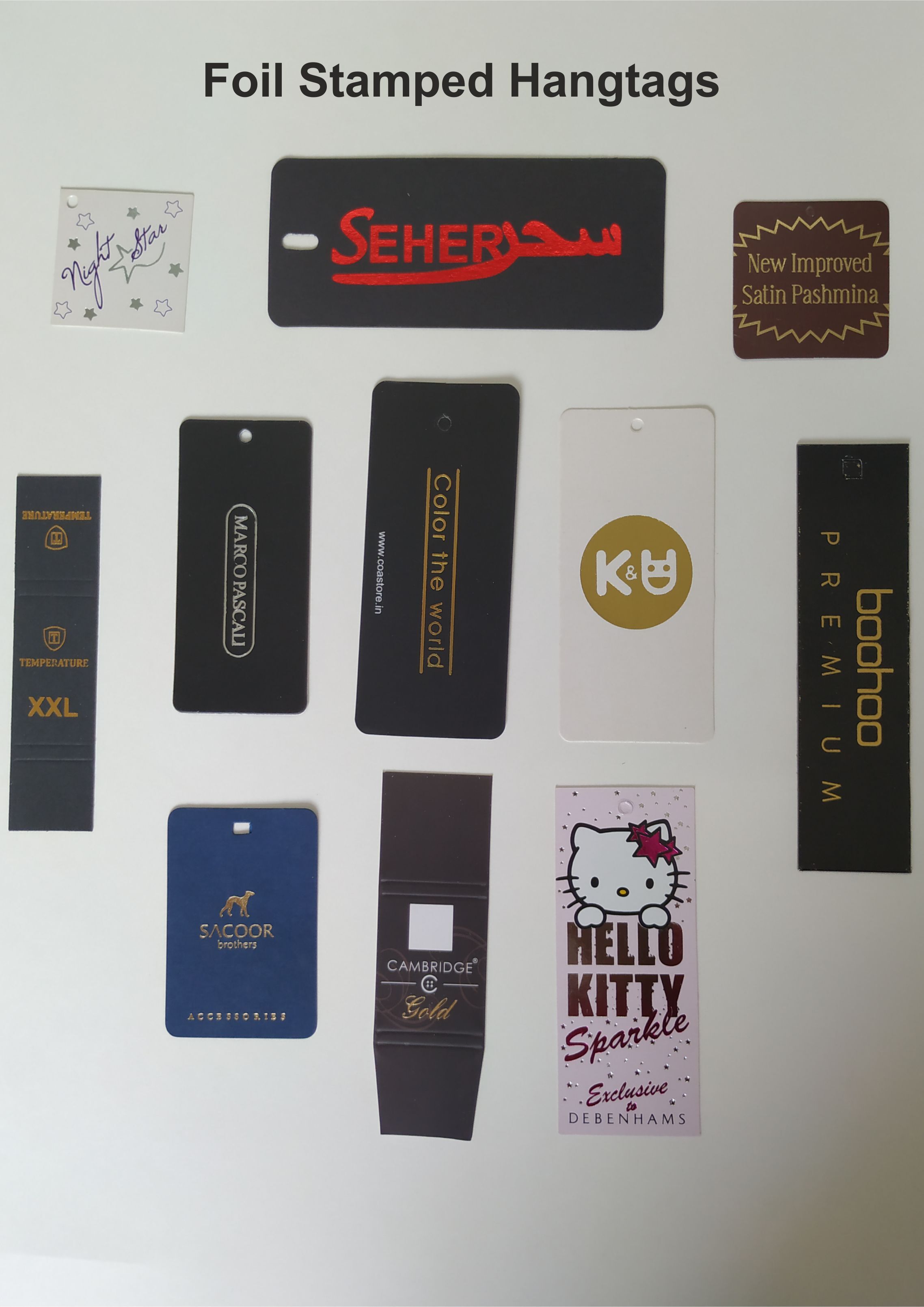 Yellow & White Hangtag And Stickers