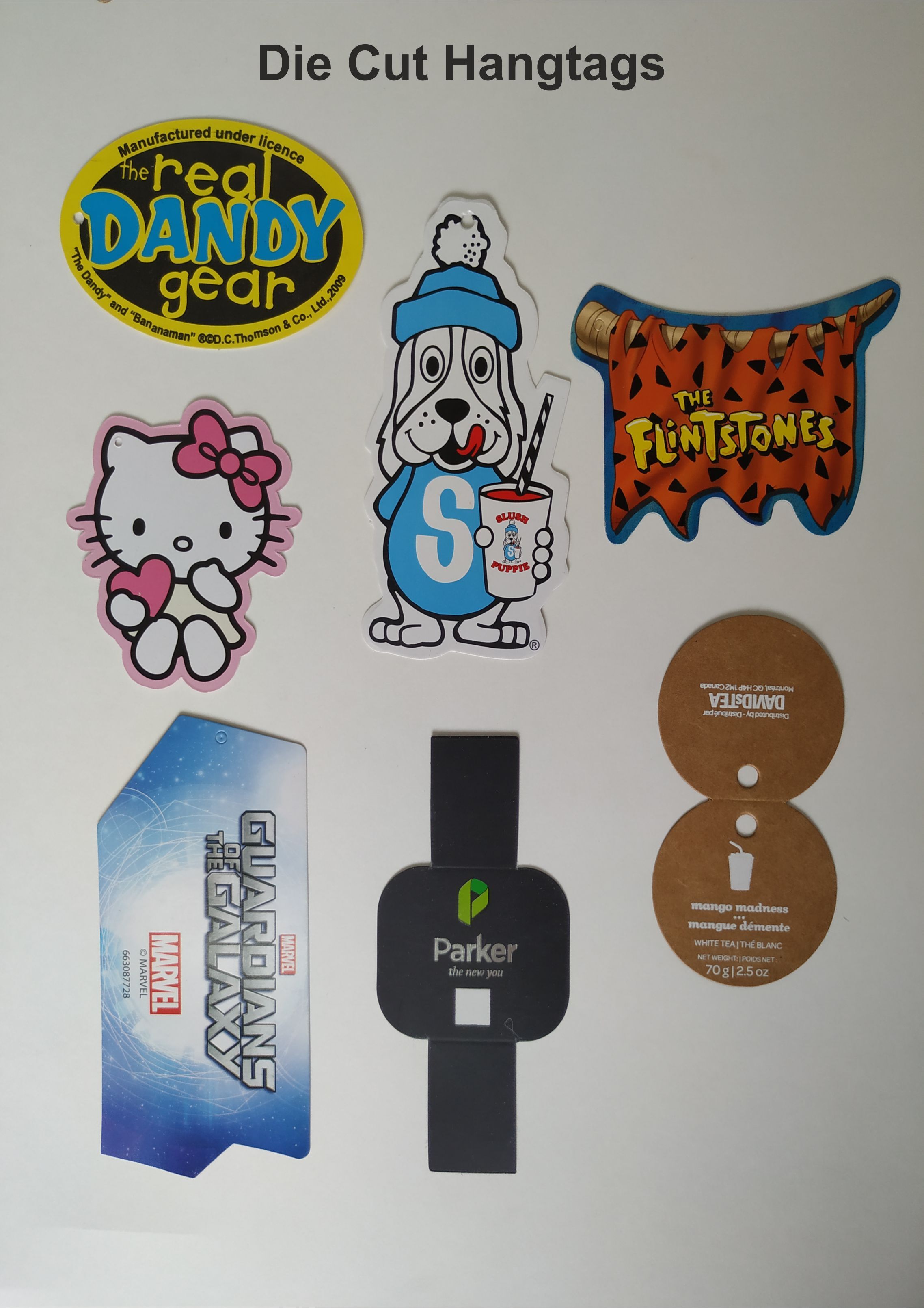 Yellow & White Hangtag And Stickers