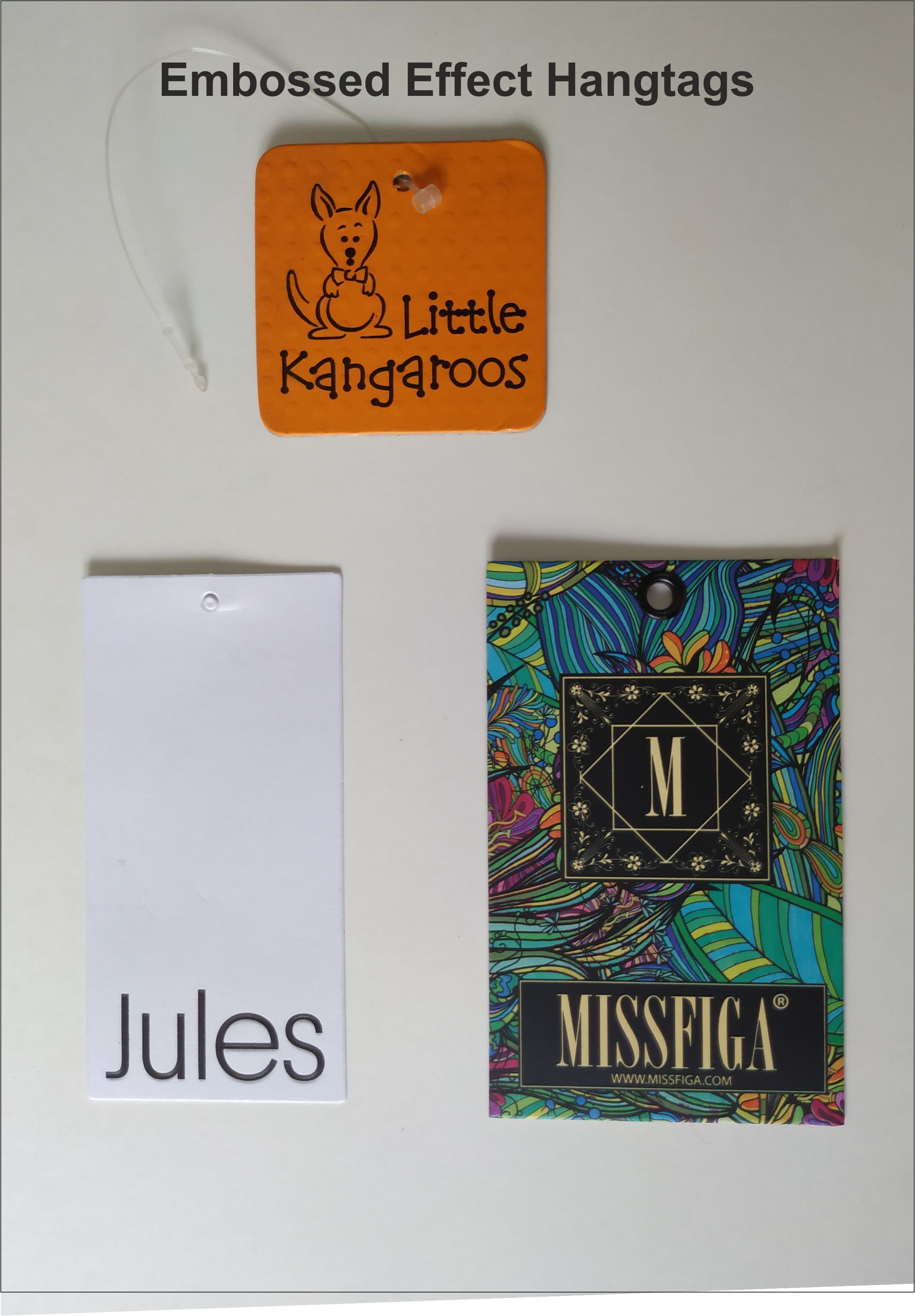 Yellow & White Hangtag And Stickers