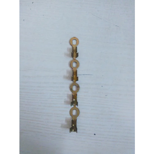 La Brass Ring Terminal With Square Hole - Superior Grade Brass, Customizable Thickness & Diameter, Brown Color | Corrosion & High-temperature Resistant