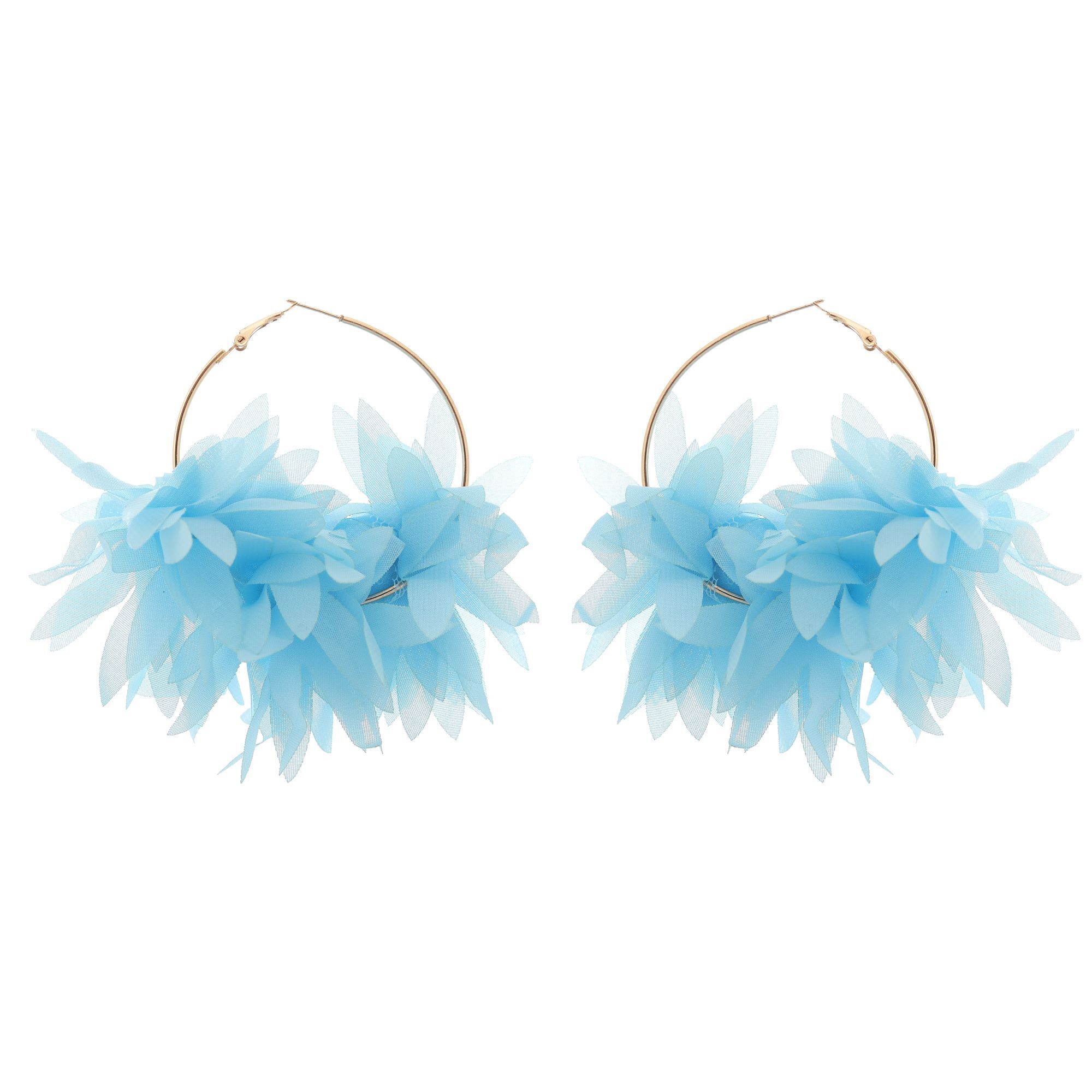 Fabric Leaf Earrings - 2x2 Cm, Coral | Lightweight, Comfortable, Delicate Design, Perfect For Casual Wear & Gatherings