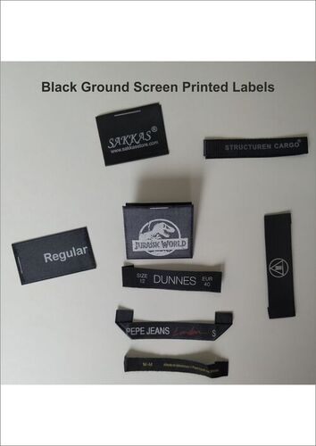 Black Tape Satin Labels - Material: Cloth
