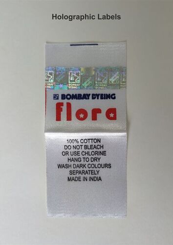 Hologram Printed Cloth Labels - Coating Type: Water-Resistant