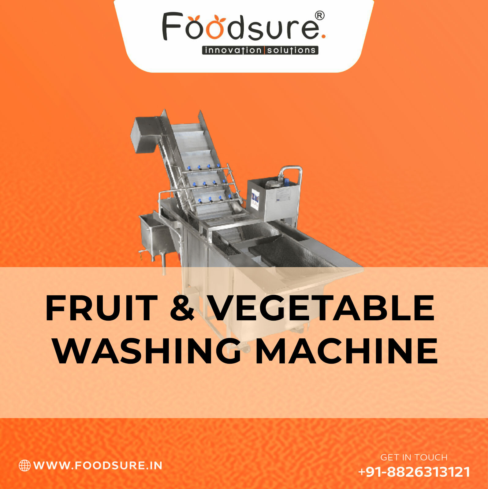 Fruits And Vegetables Washing Machine - Capacity: Upto 1000 Kg Kg/hr