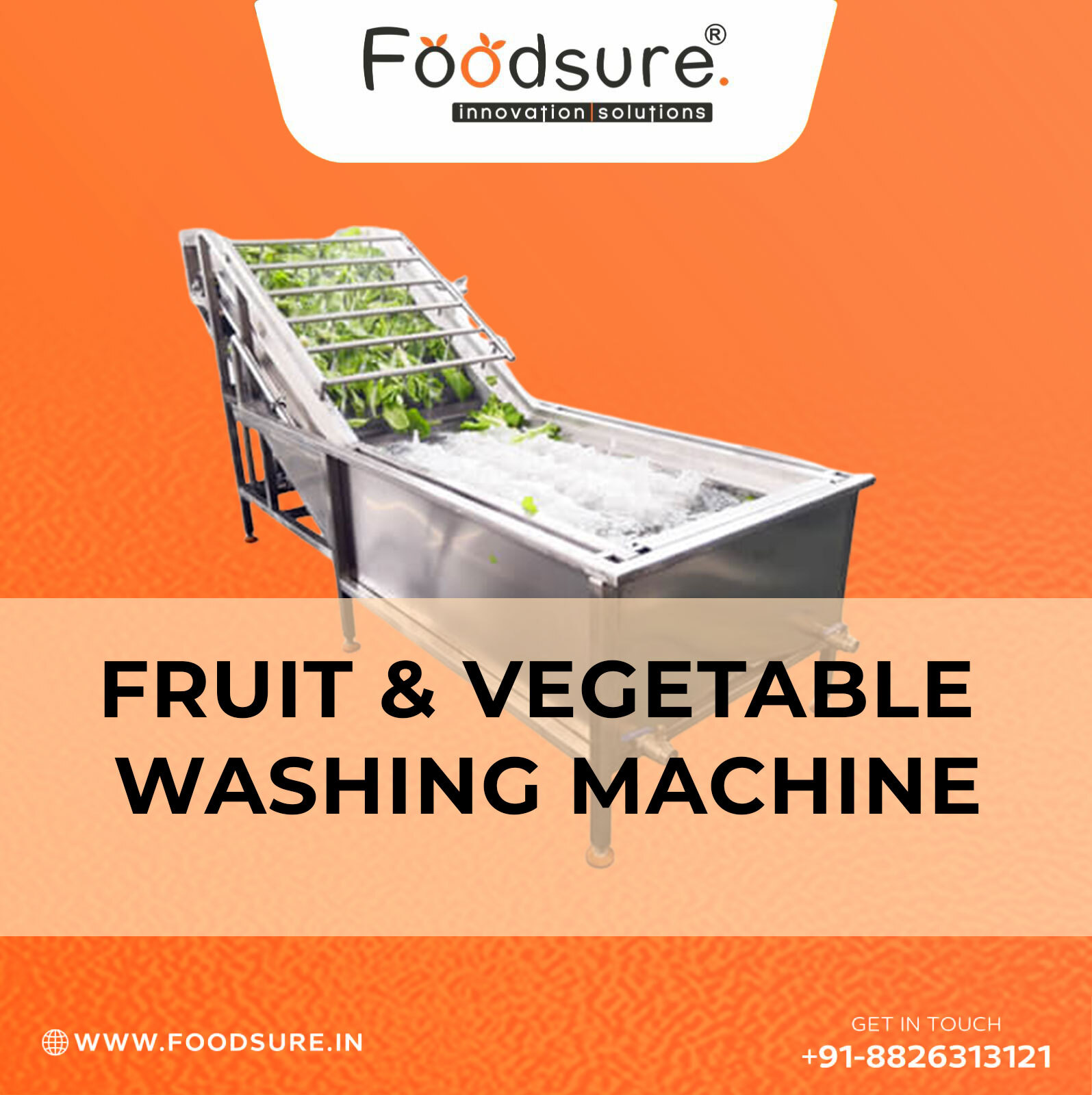 Fruits And Vegetables Washing Machine - Capacity: Upto 1000 Kg Kg/hr