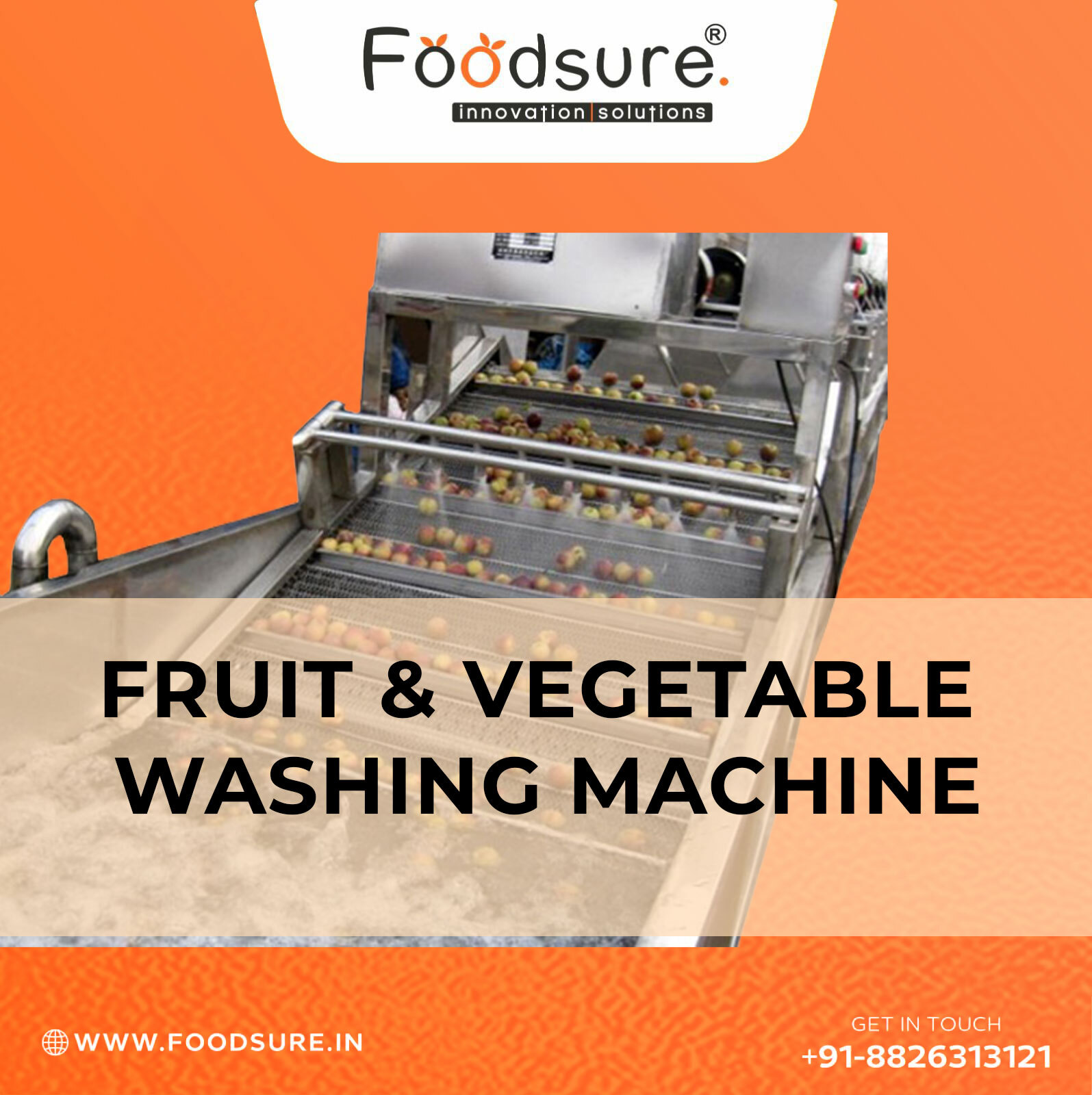 Fruits And Vegetables Washing Machine - Capacity: Upto 1000 Kg Kg/hr