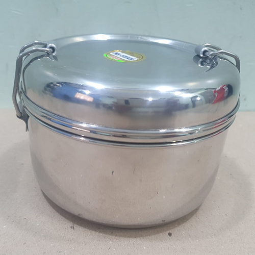1 Container Stainless Steel Lunch Box - Stainless Steel, Standard Size, Silver Color | Polished Surface, Leak-proof Lid, Easy To Clean