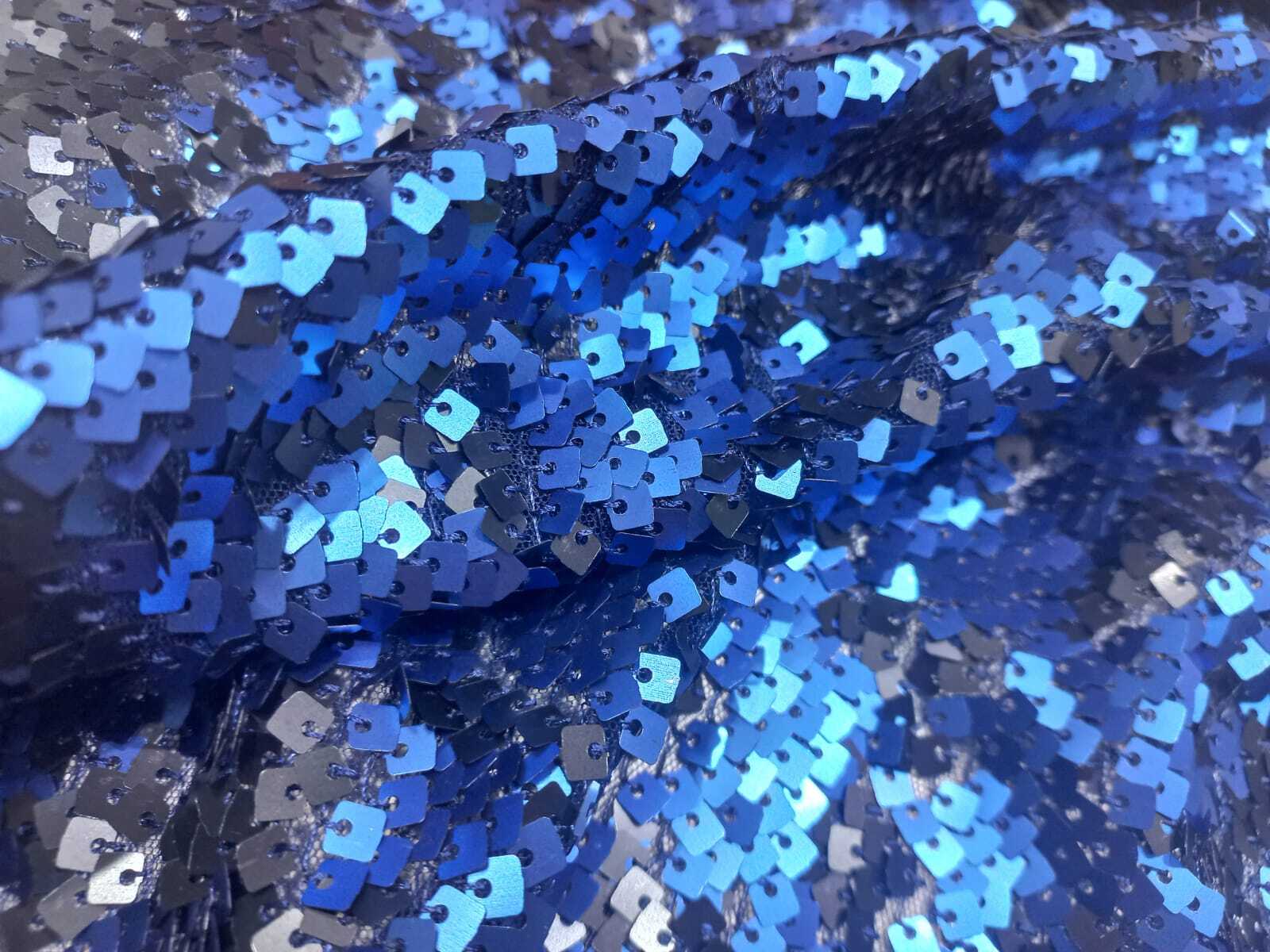 Latest Blue Sequins Embroidery Fabric By Madhav Fashion